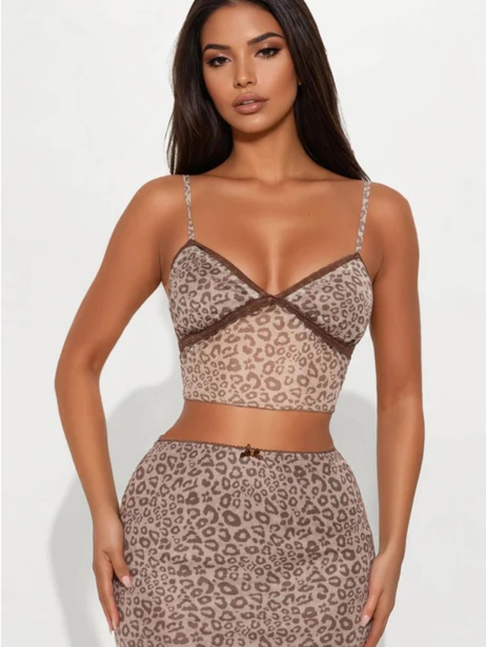Leopard Print Matching Set - Picture 2 of 3